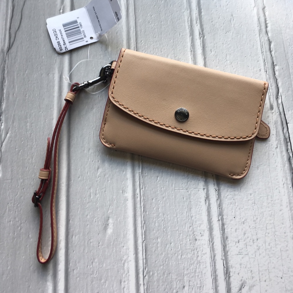 Coach glovetan leather envelope key pouch