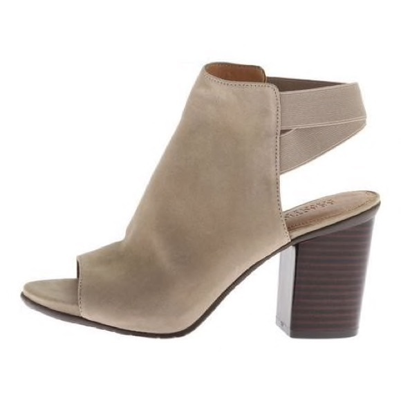 Kenneth Cole Reaction Shoes - Kenneth Cole Reaction Open Toe Taupe Suede Bootie
