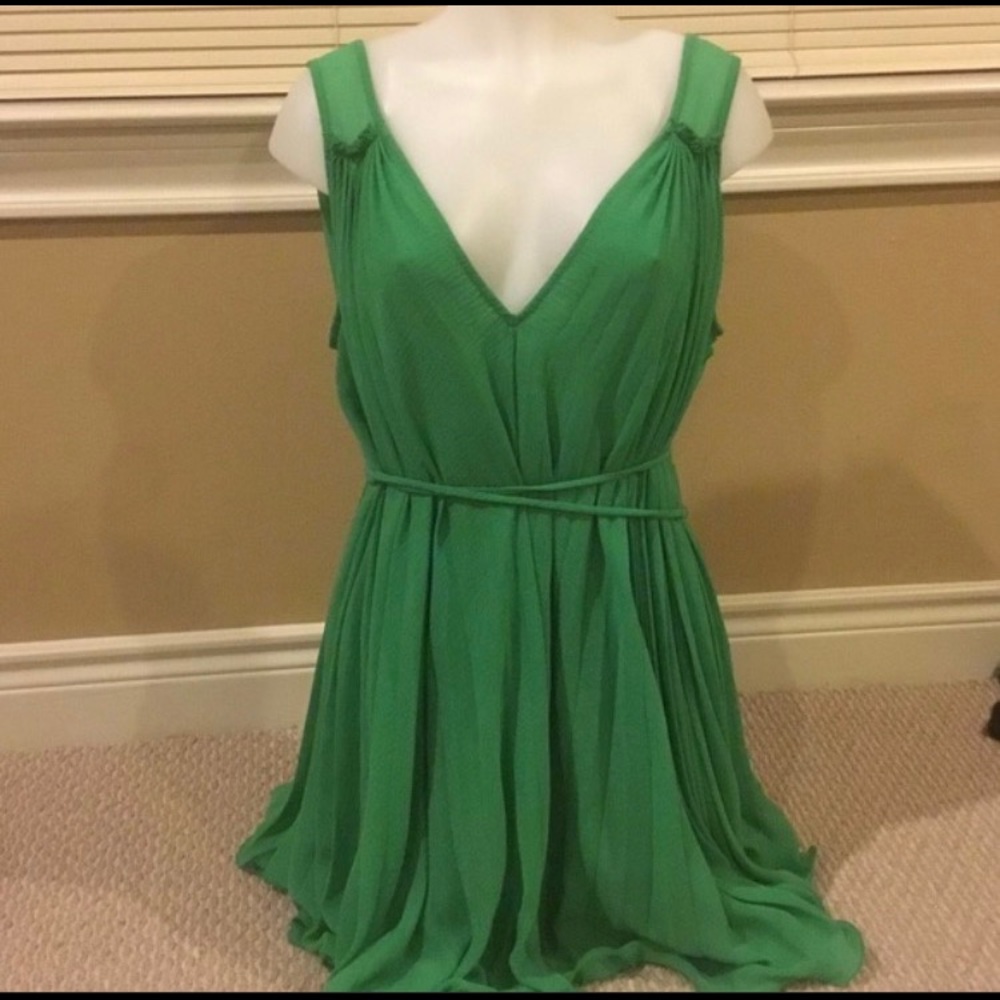 Green cocktail dress