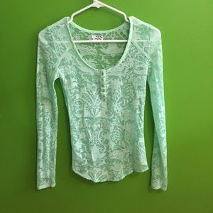 Sheer long sleeve shirt