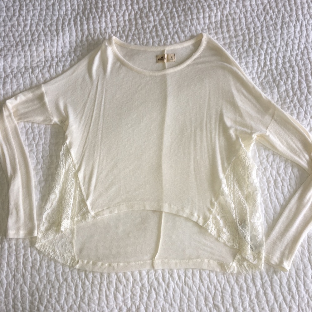 Hollister White Lace Top