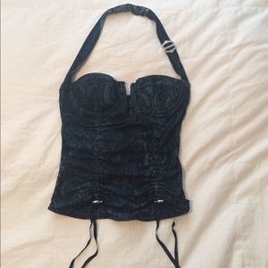 Frederick's of Hollywood corset halter top