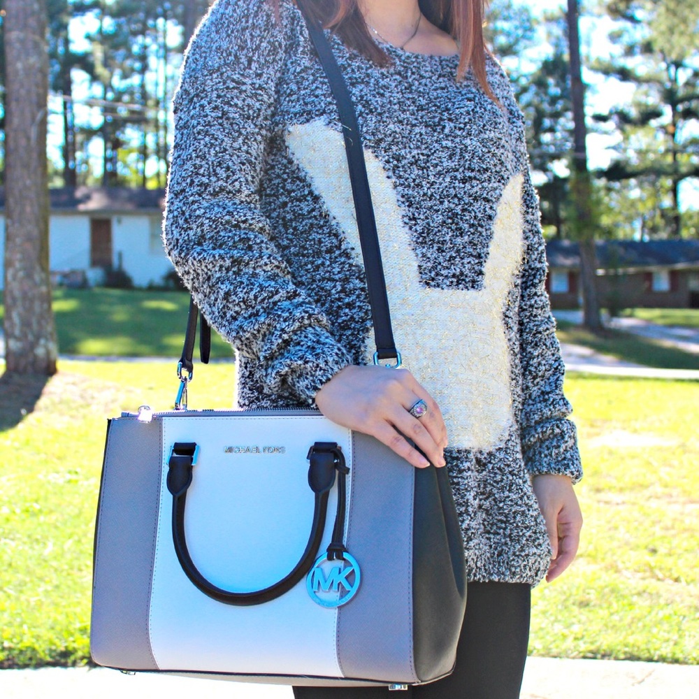 🆕 Michael Kors Tri-Color Leather Medium Satchel