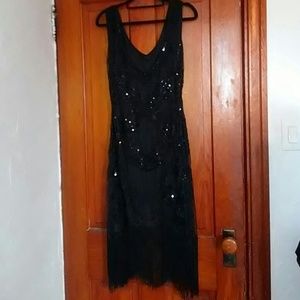 1920s Gatsby Fringed Cocktail Flapper Dress