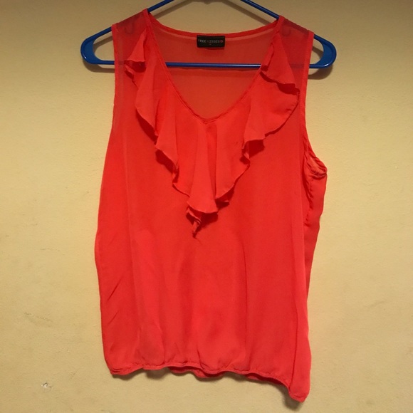 Coral Sheer Top - Picture 1 of 4