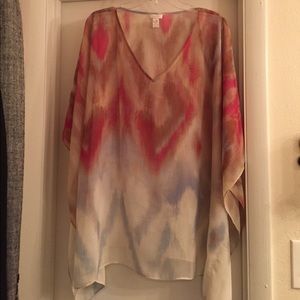 Multicolored Chico's sheer poncho
