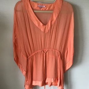 Calypso st Barth coral blouse