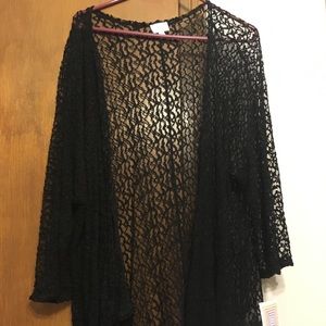 BNWT lularoe large black lace Lindsay