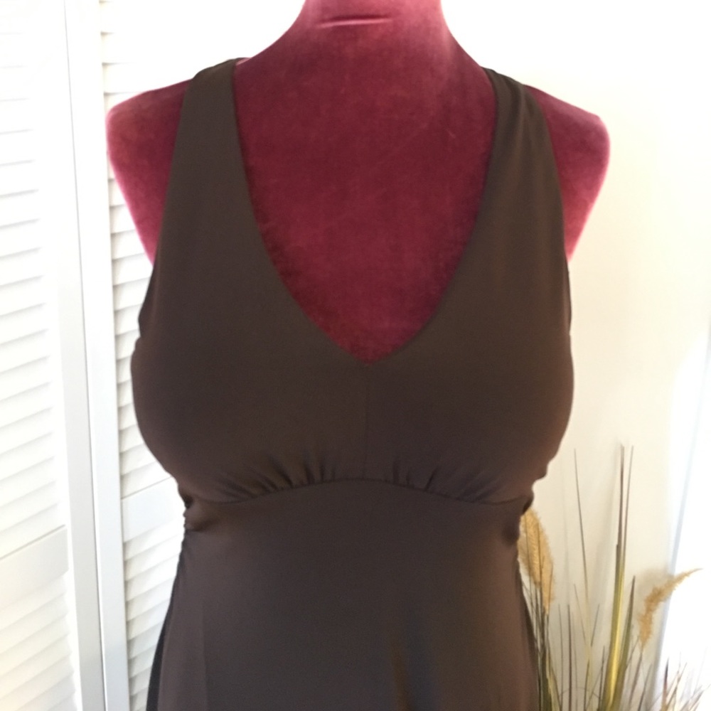 PRICE DROP! Brown Dress with Gold Appliqués