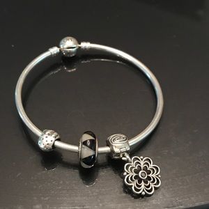 Pandora bracelet with charms