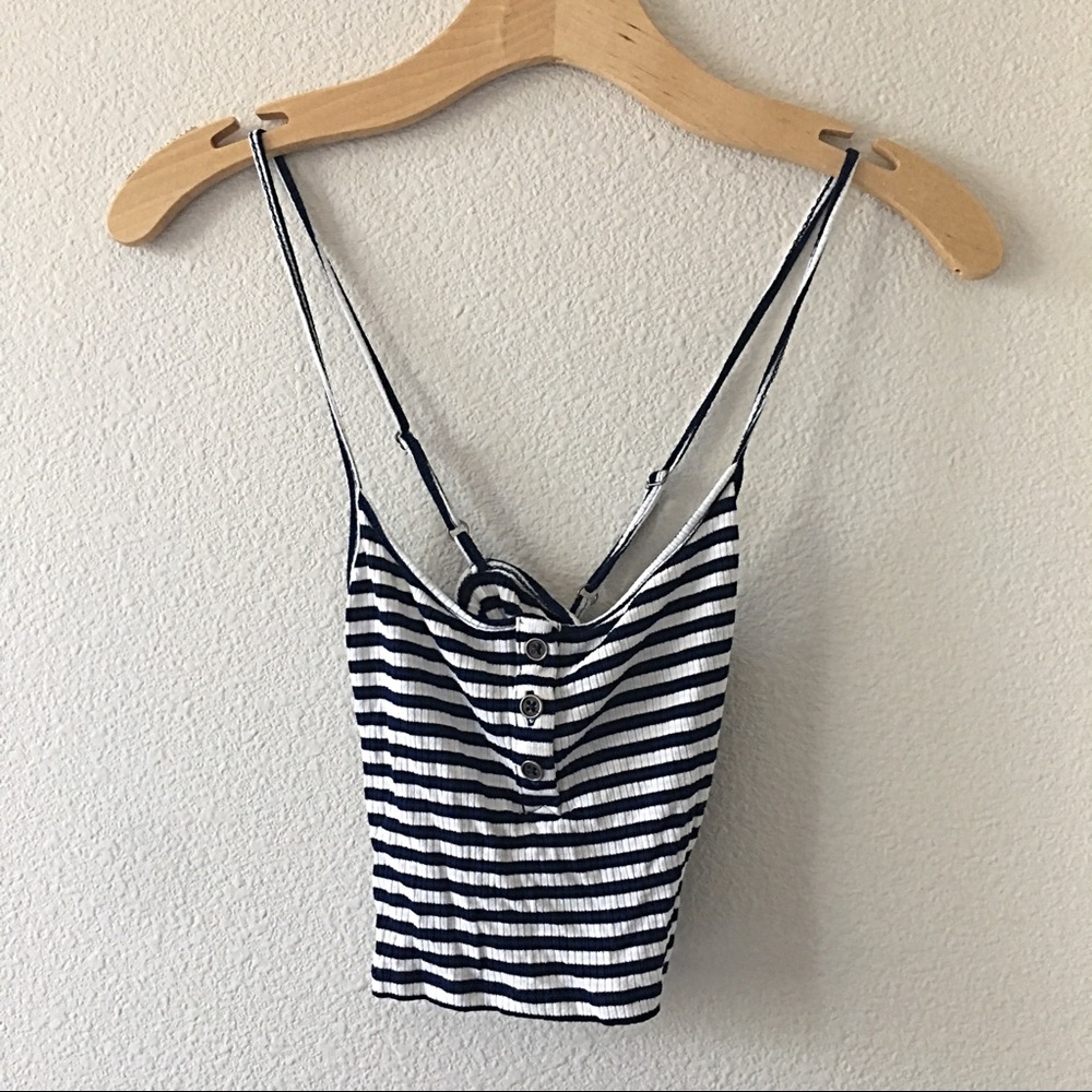 Striped Criss-Cross Crop