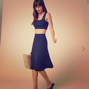 Reformation Katrina Two Piece, XS, navy