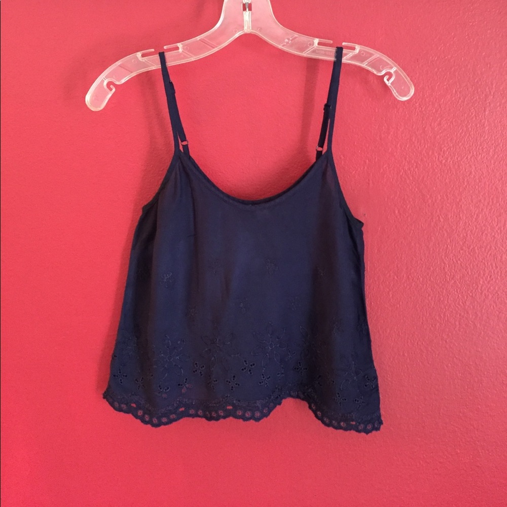 Cute Navy Blue midriff top