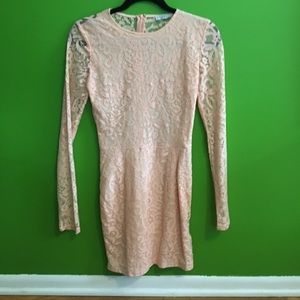 Pink lace dress