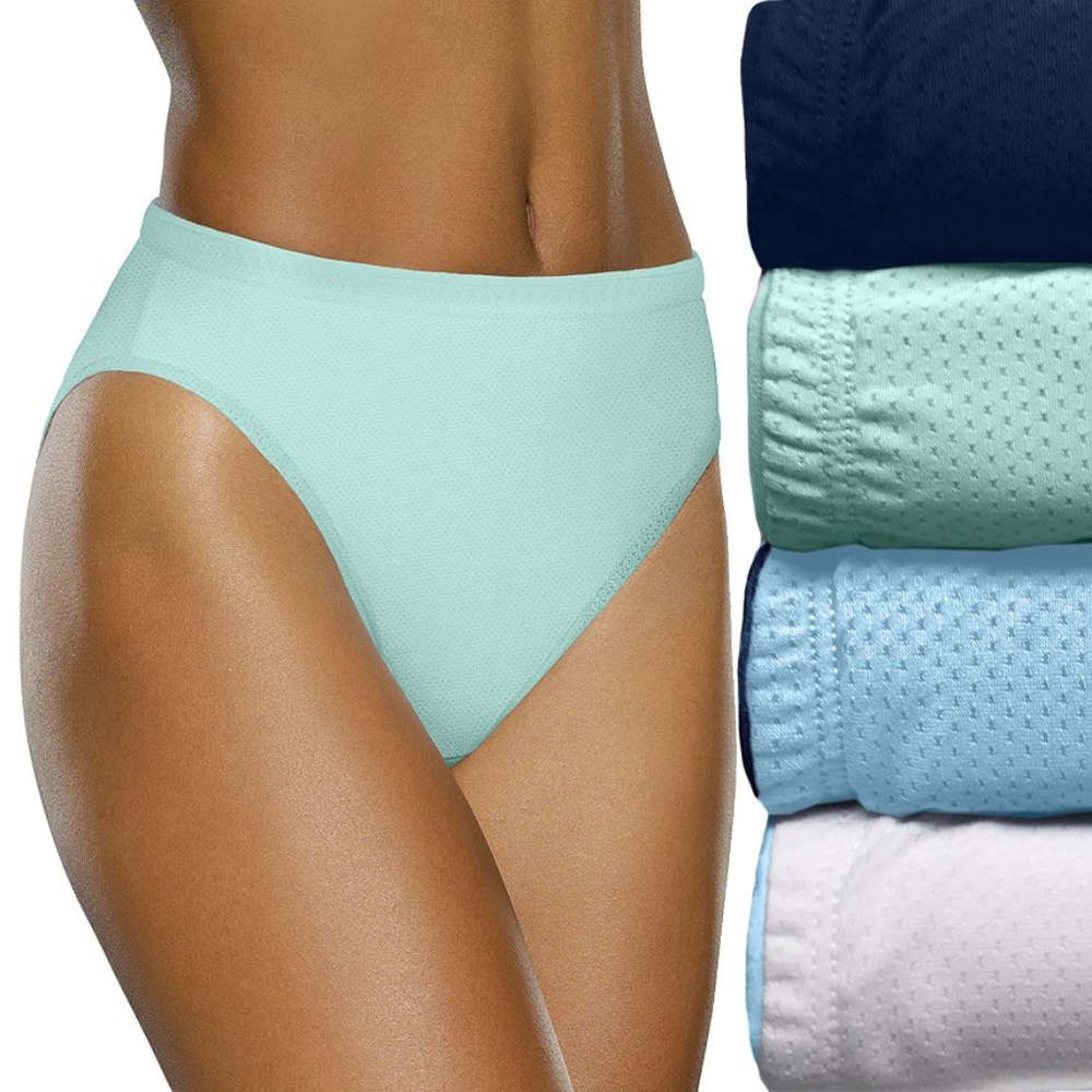 Fruit of the Loom 4-pack Breathable Hi-Cut Panty