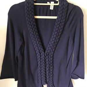 Anthropologie navy sweater