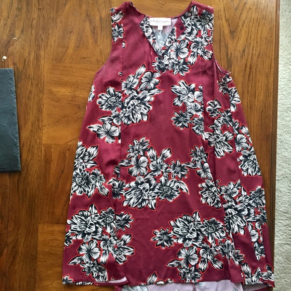 Philosophy Maroon Floral Sundress Coverup - XS - Picture 2 of 5