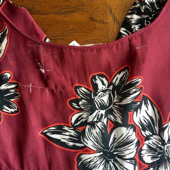 Philosophy Maroon Floral Sundress Coverup - XS - Picture 4 of 5