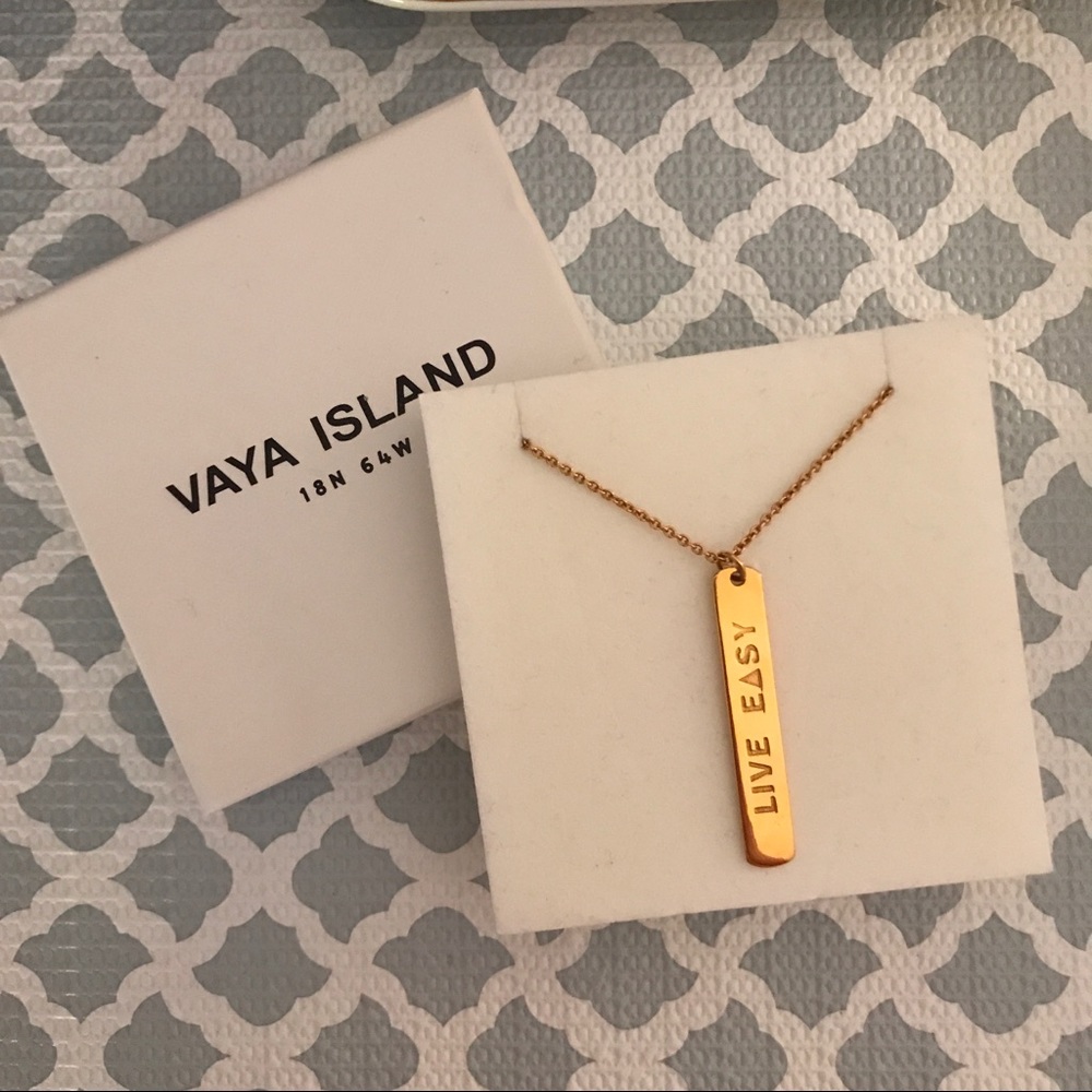 Live Easy Dogtag Necklace