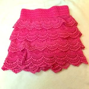 Pink skirt shorts