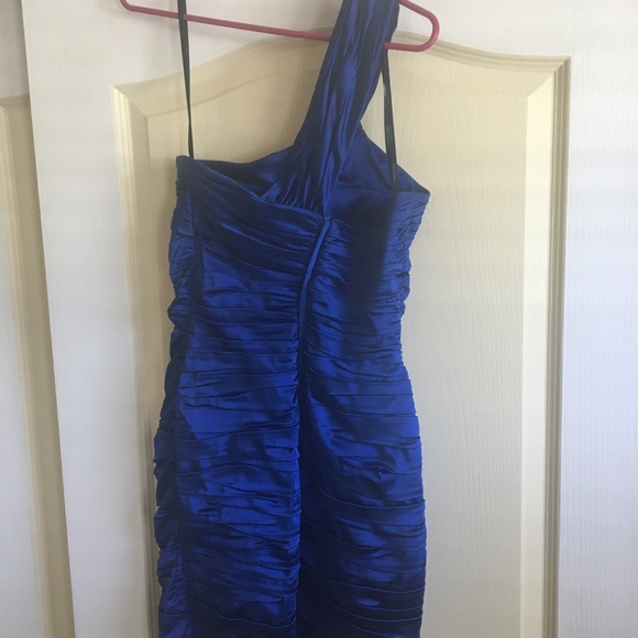 Calvin Klein blue one-shoulder cocktail dress - Picture 3 of 4
