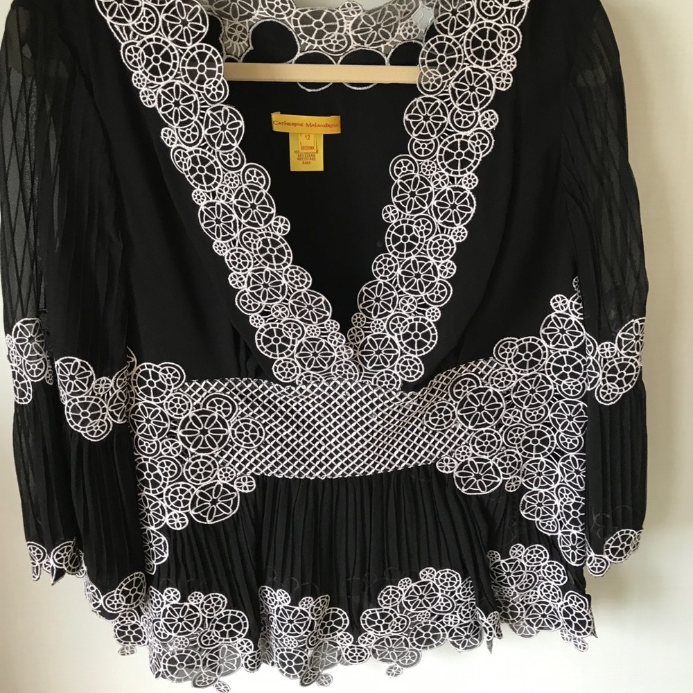 Catherine malandrino eyelet blouse