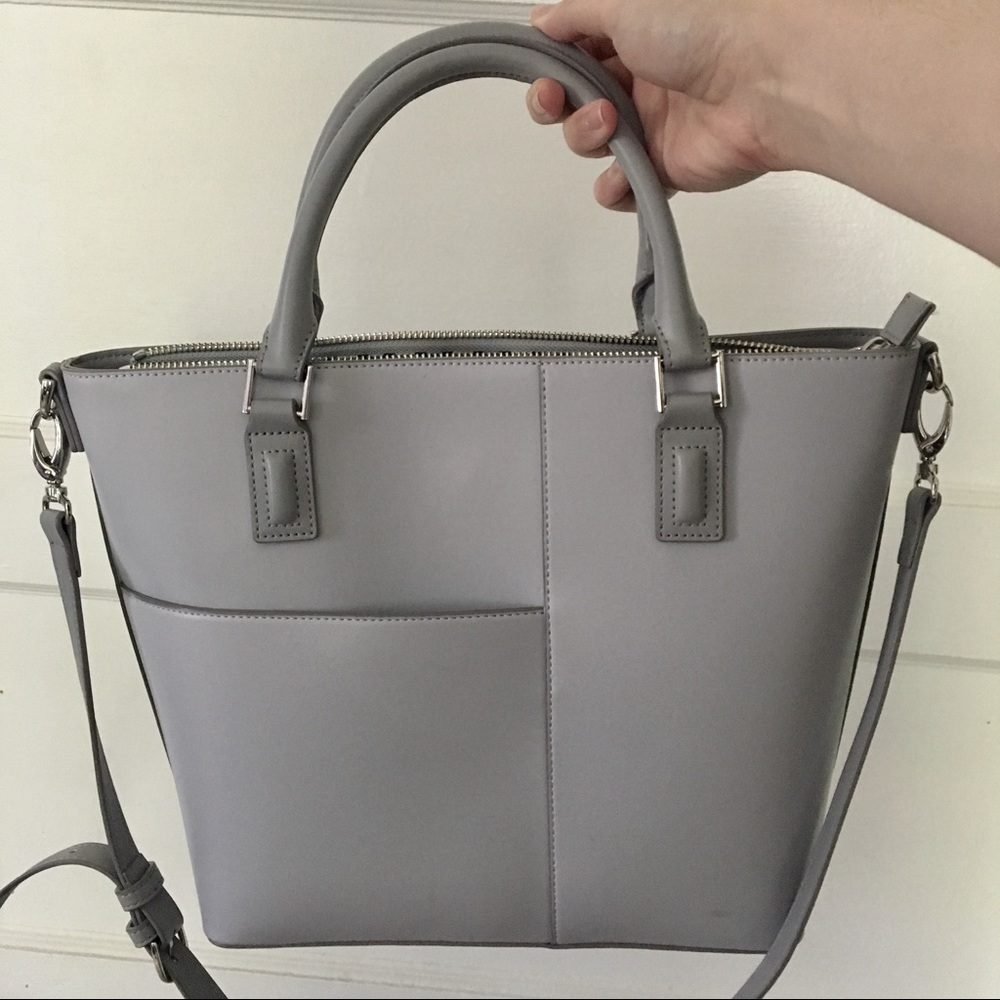 Vera Bradley Dove Grey Composition Satchel