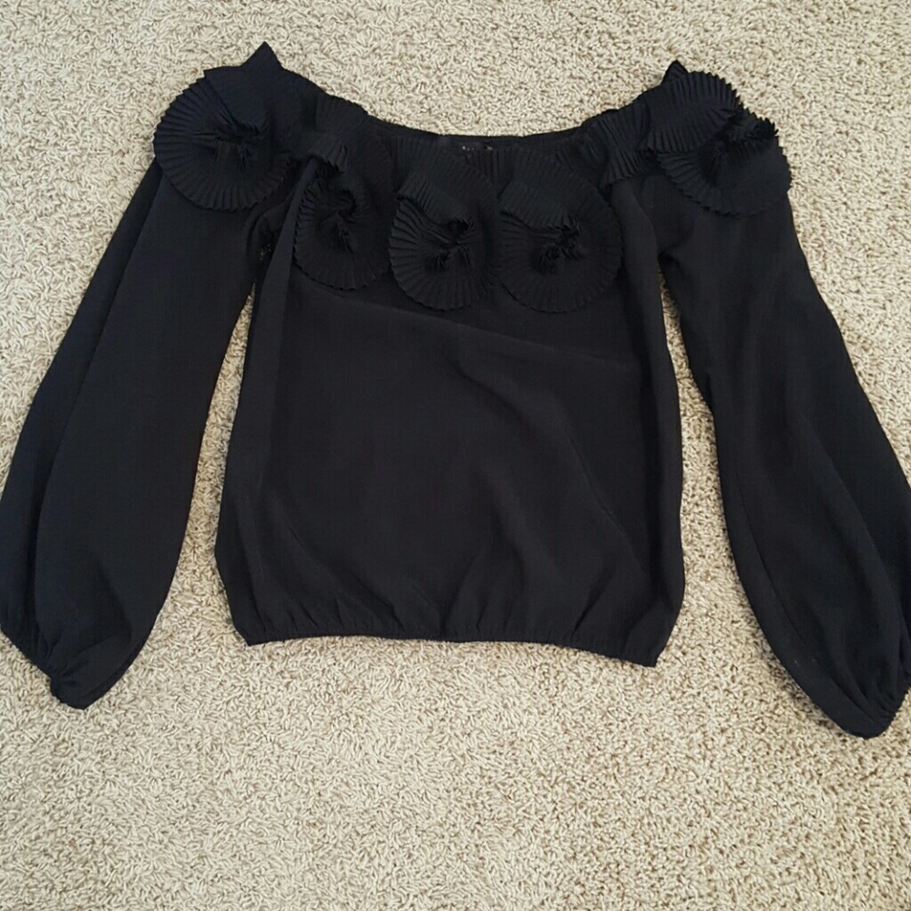 Black off the shoulder top