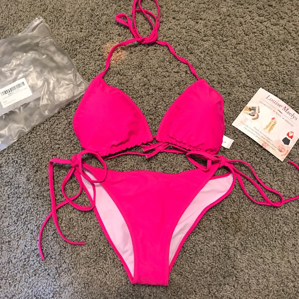 Hot pink bikini