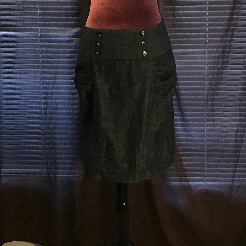 Cute knee-length jean skirt for jr's.