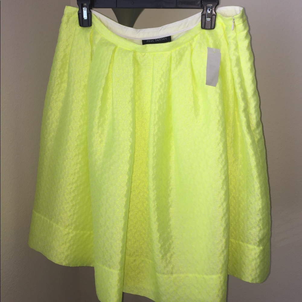 New Pink Tartan Runway a-line skirt