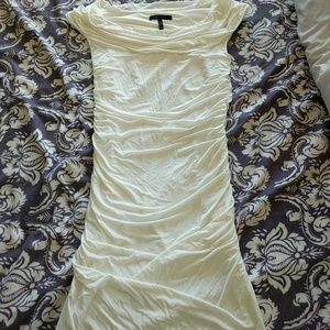 BCBGMaxazria sz L Winter White Bodycon Dress