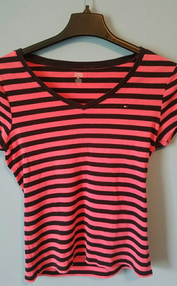 Tommy Hilfiger Women Large Striped Shirt Top