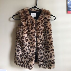 Button Up Cheetah Print Vest