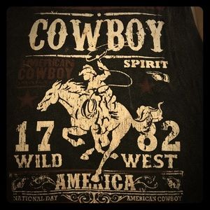 Distressed tank XL flowy Cowboy Rodeo