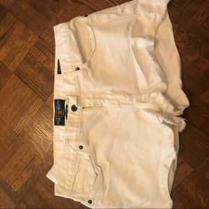 White jean shorts Lucky Brand