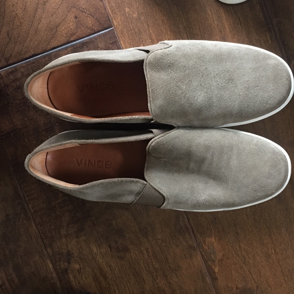Vince Grey slip on shoes