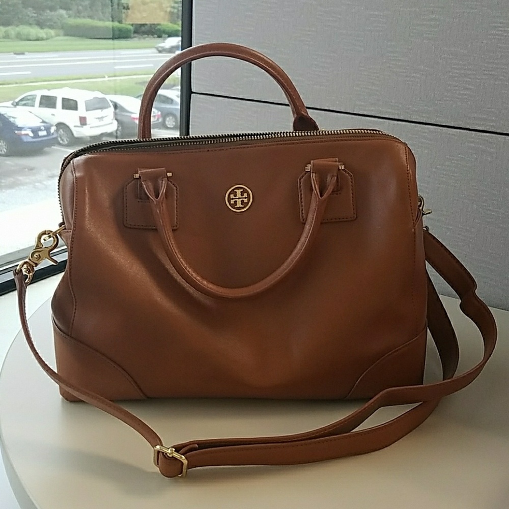 Tory Burch Robinson satchel tan