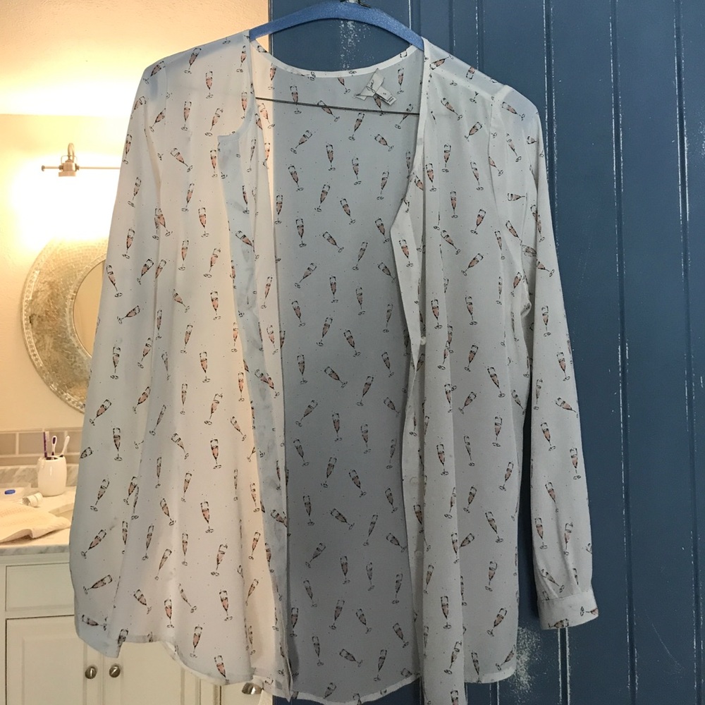 Joie button down silk blouse