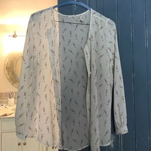 Joie button down silk blouse