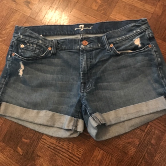 7 For all mankind jean shorts - Picture 1 of 2