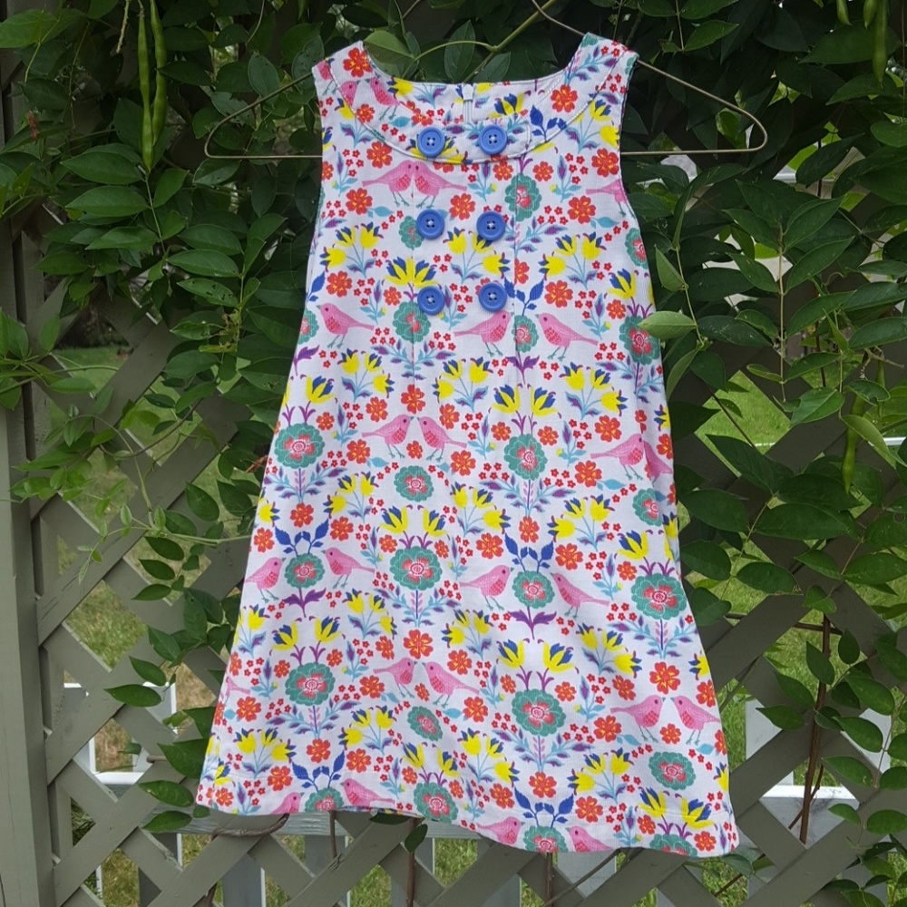Mini Boden Girls Printed Cordaroy Pinafore