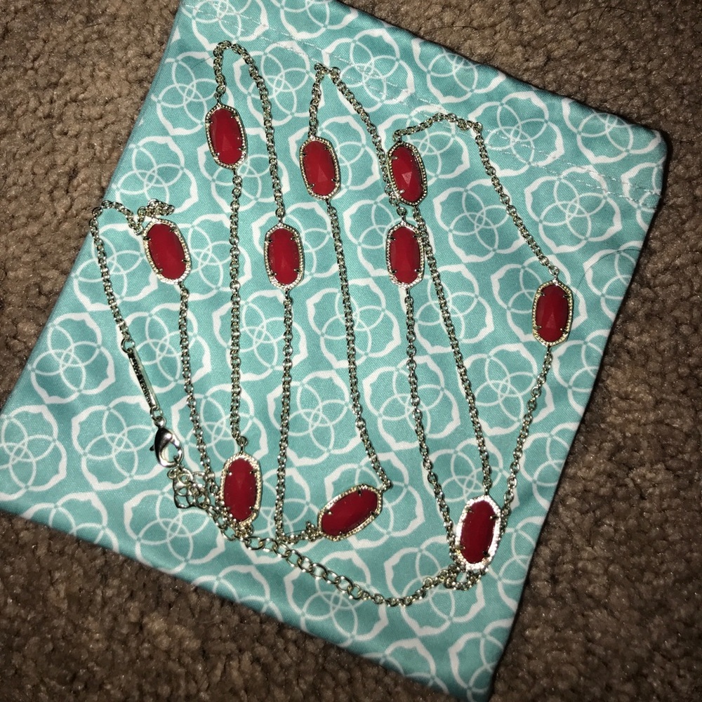 Kendra Scott Red Kellie Necklace