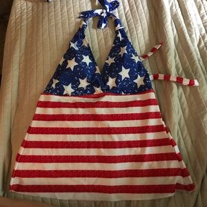 Tankini two piece American Flag swimsuit
