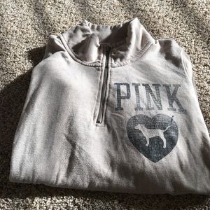 Victoria's Secret half zip pull over BEIGE