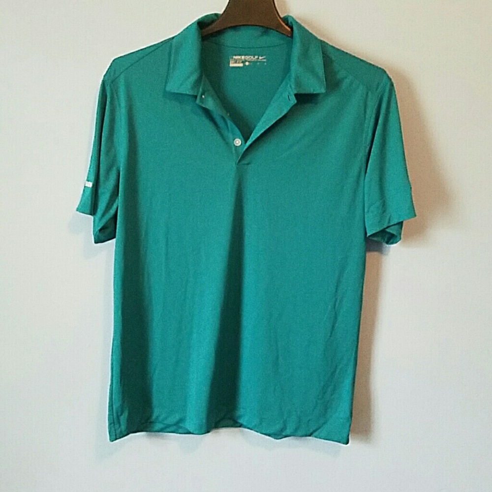 Mens Large Nike Golf Button Shirt Dri-Fit