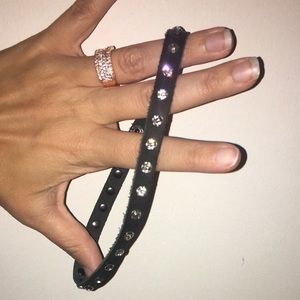 Plus size black jeweled choker!