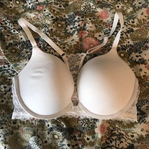 White lace racerback Victoria's Secret push up bra
