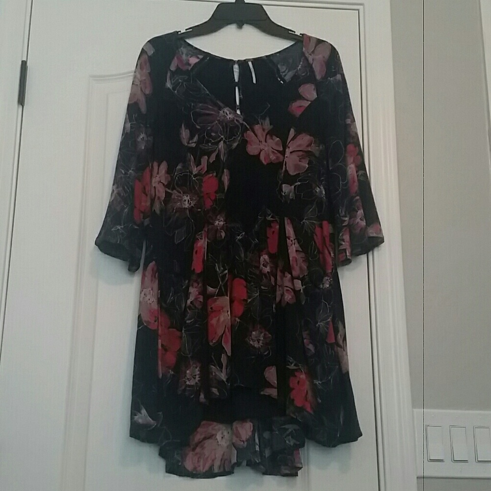Free People Floral Mini Dress/Tunic - S