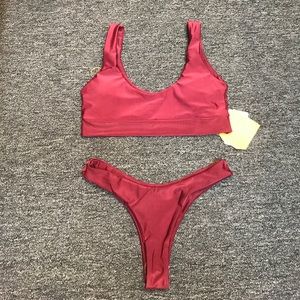 Women two piece push up padded Brazilian bikini